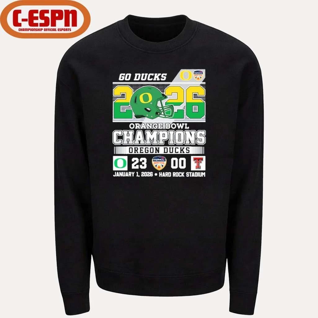 Oregon Ducks Orange Bowl Champions Score Go Ducks Shirt