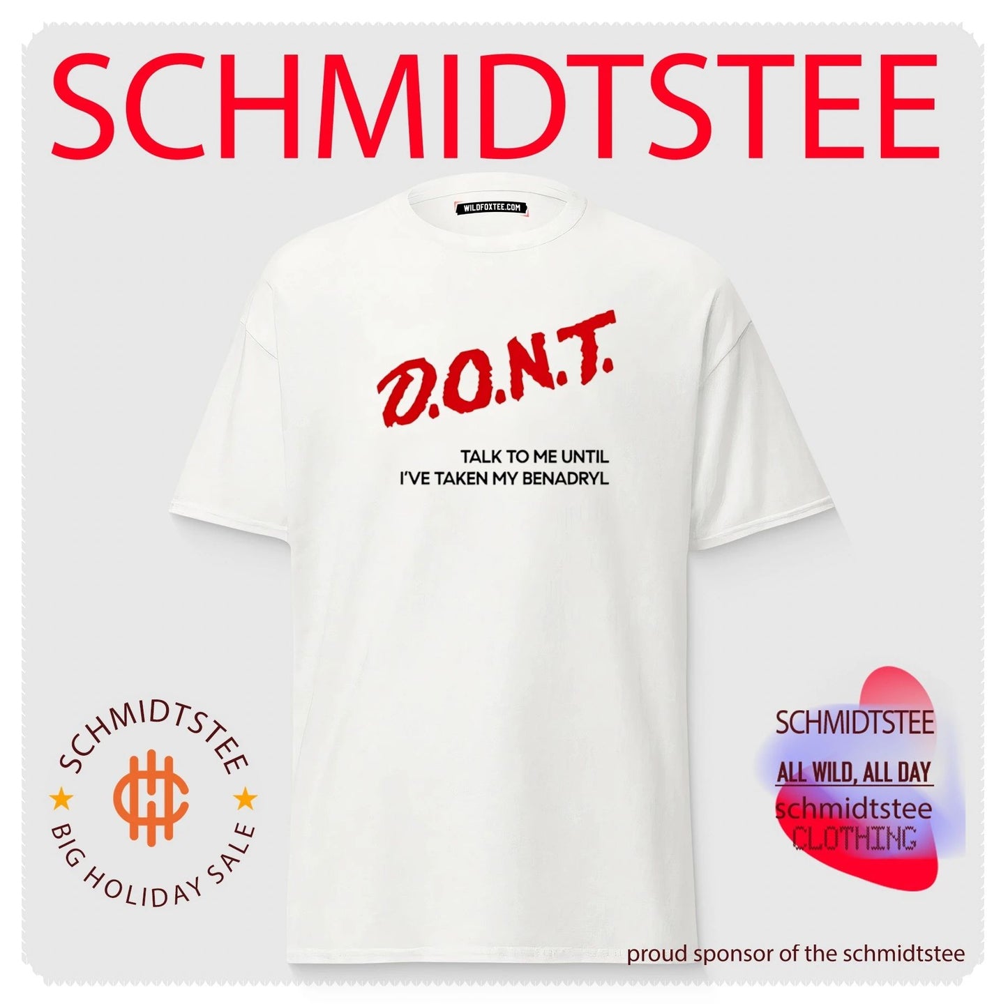DONT talk to me until I’ve taken my benadryl simple text shirt