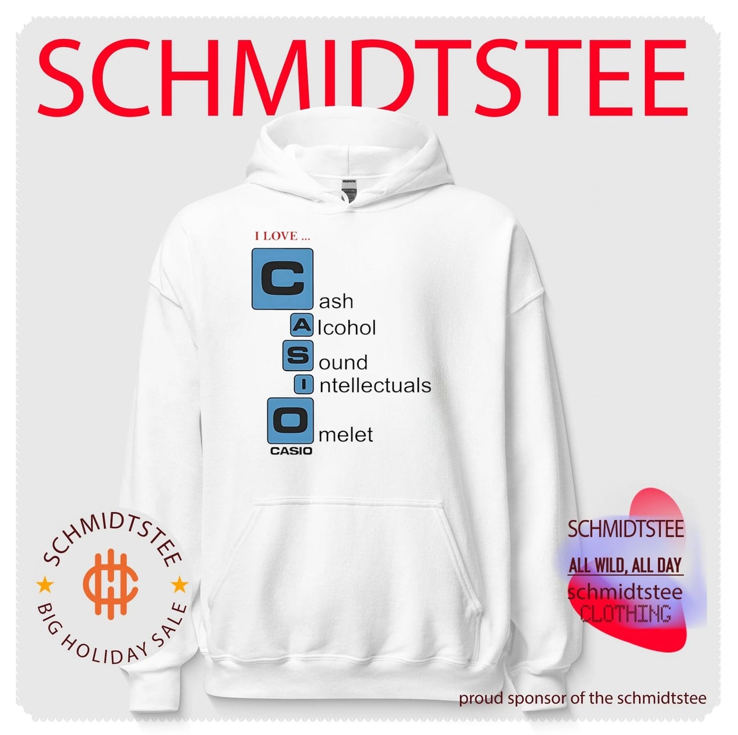 I Love Casio Cash Alcohol Sound Intellectuals Omelet Shirt