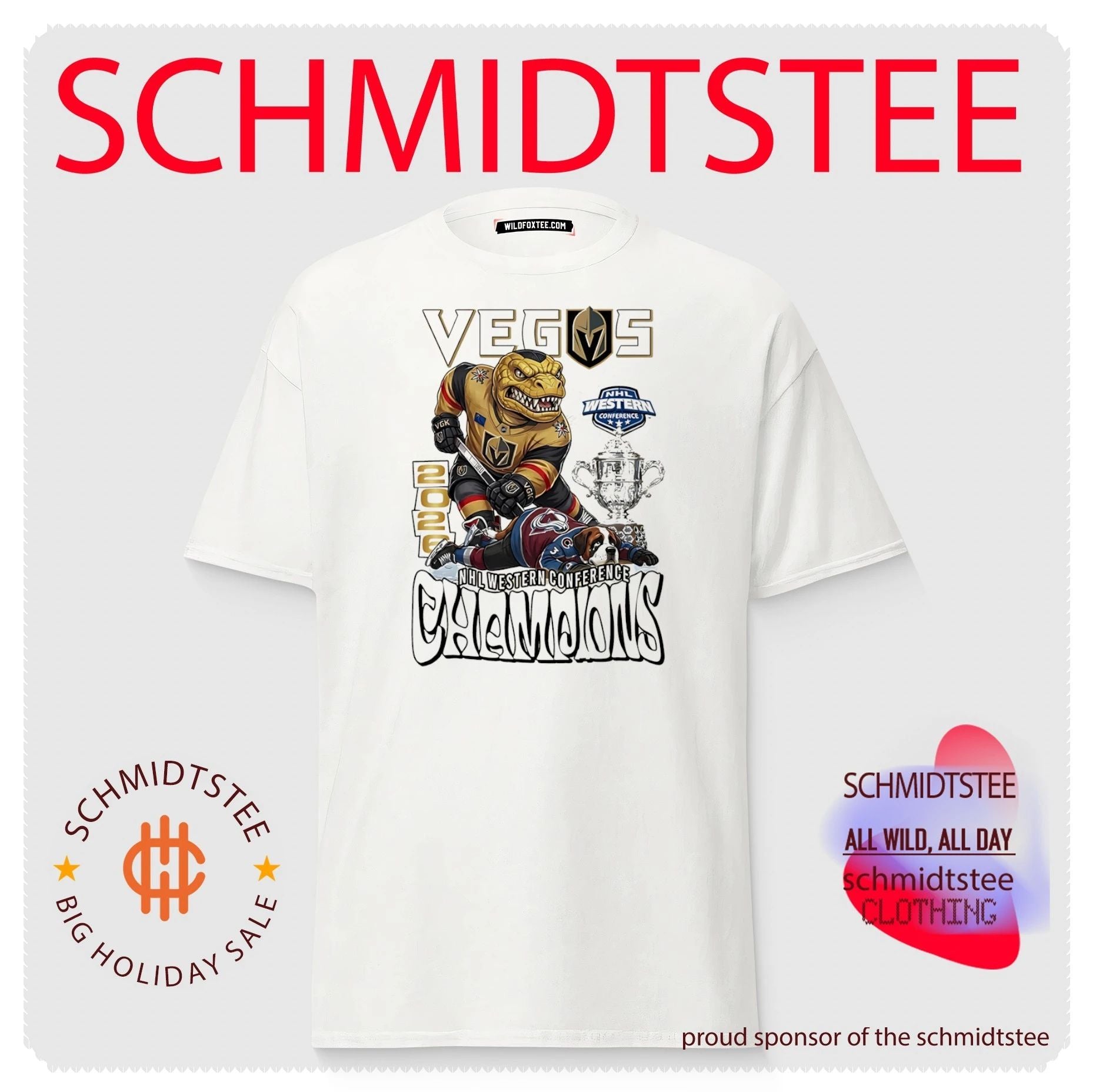 Vegas Golden Knights Western Conference Champions 2026 mascot shirt