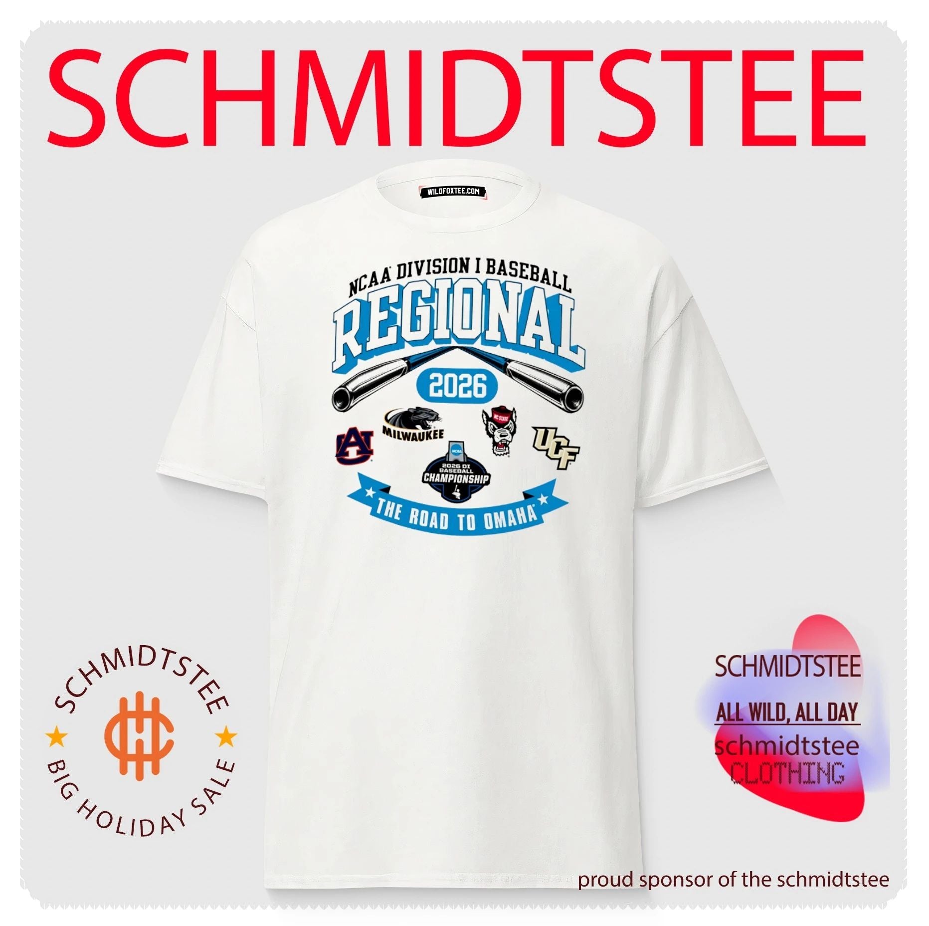 2026 NCAA Division I Baseball Regional Auburn The Road To Omaha logos shirt