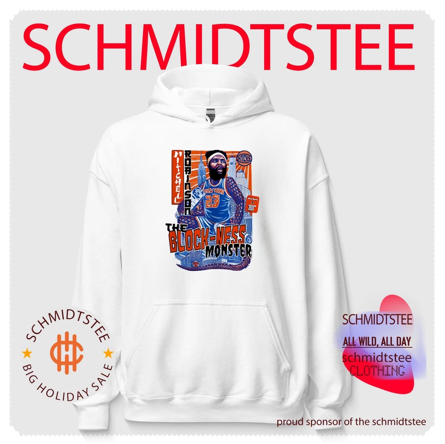 Mitchell Robinson New York Knicks NBA The Block Ness Monster parody shirt