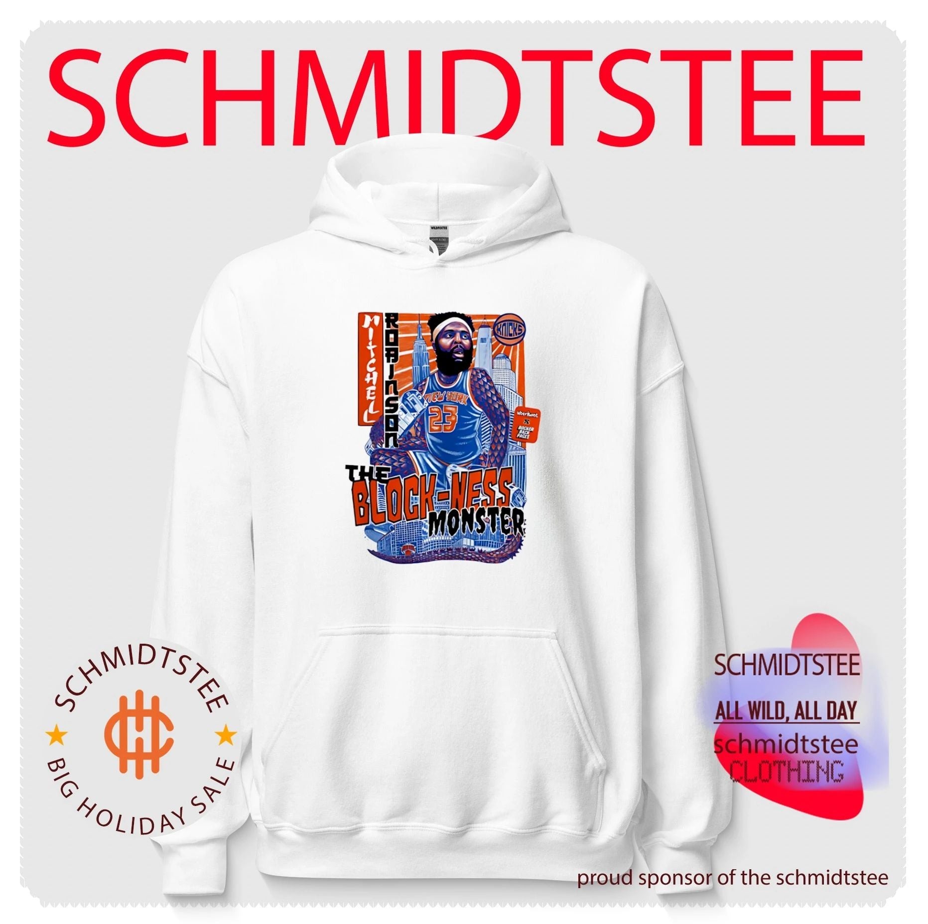 Mitchell Robinson New York Knicks NBA The Block Ness Monster parody shirt