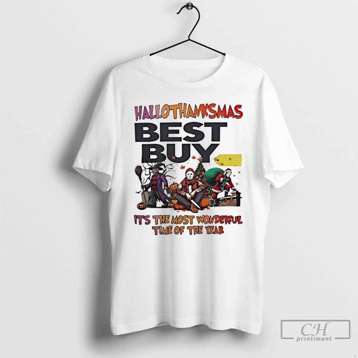 Premium Hallothanksmas Best Buy Its The Most Wonderful Time Of The Year Horror Characters