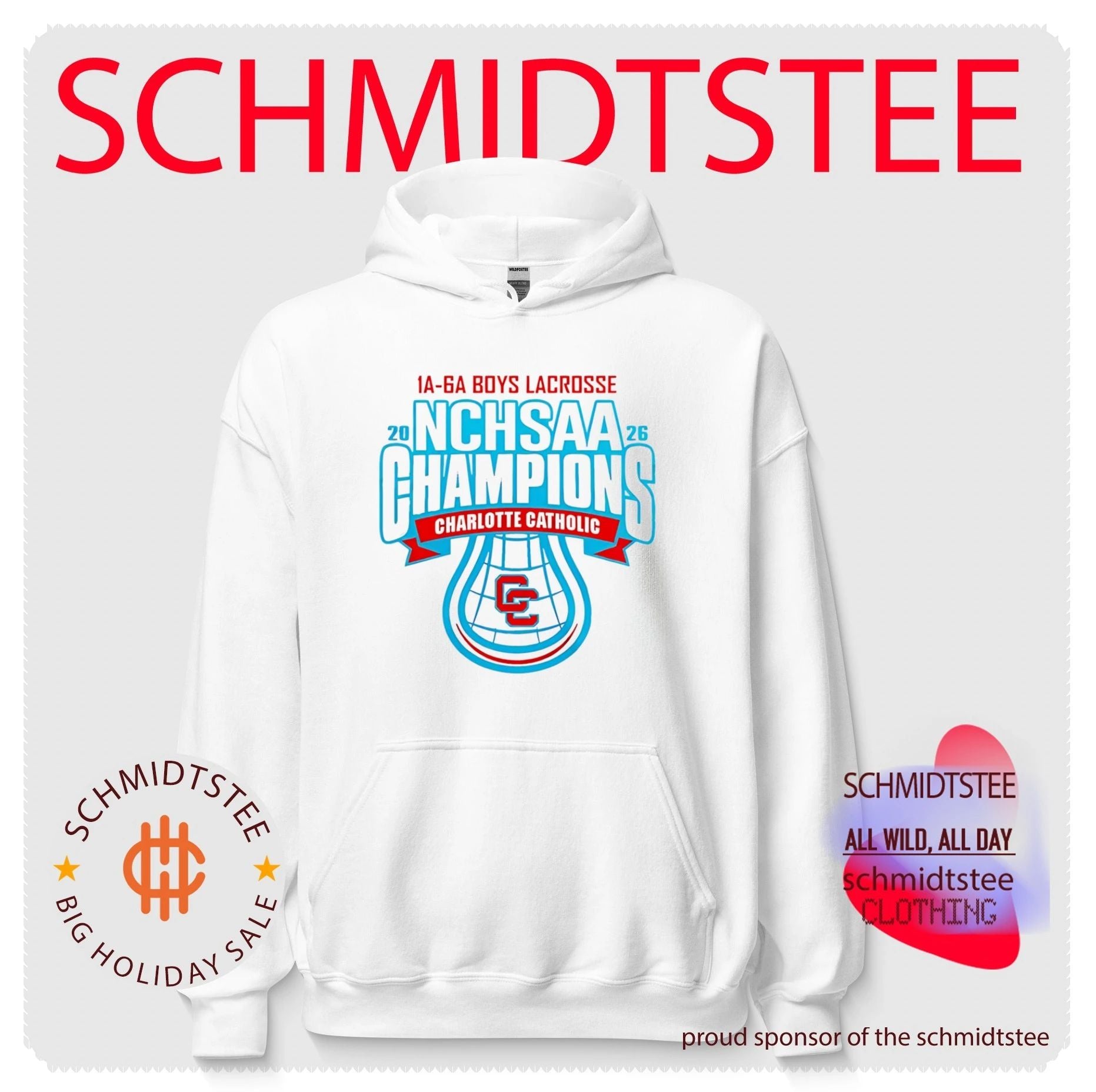 Charlotte Catholic Cougars NCHSAA 1A-6A Boys Lacrosse Champions 2026 shirt