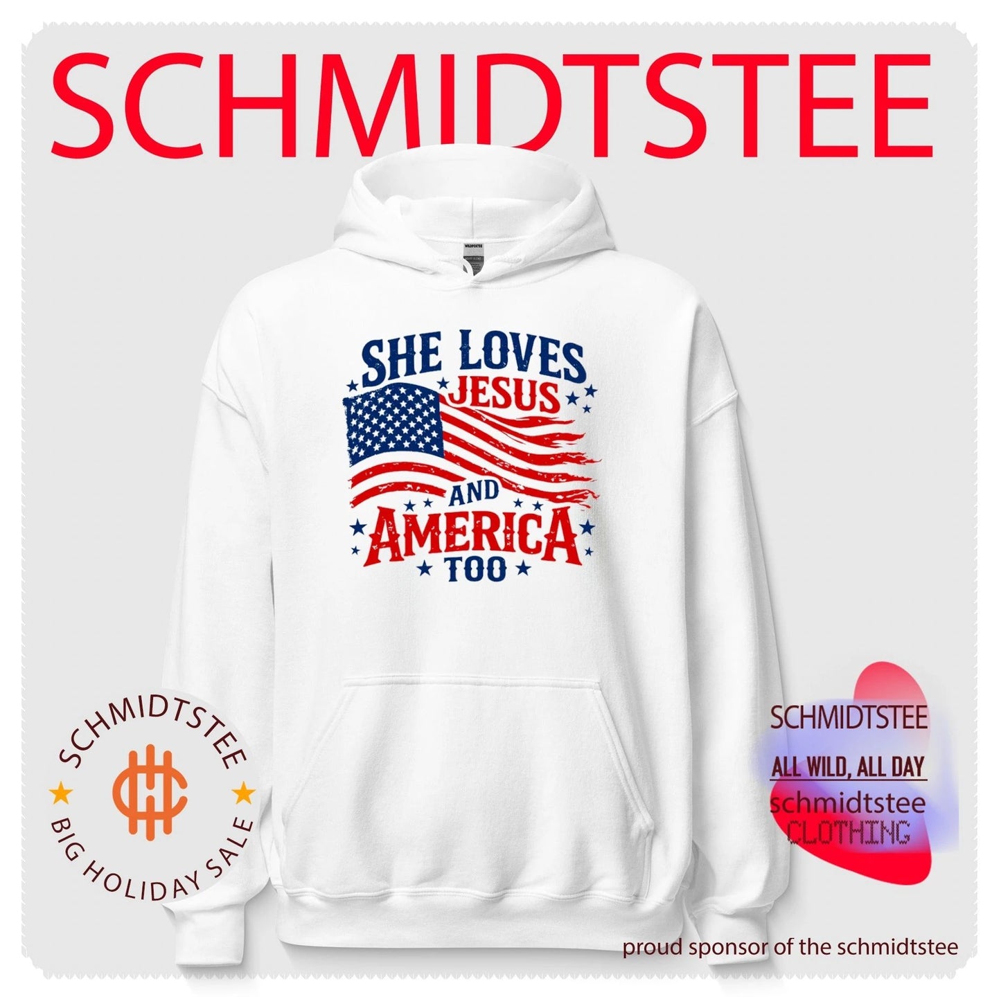 She Loves Jesus and America Too 4th of July shirt