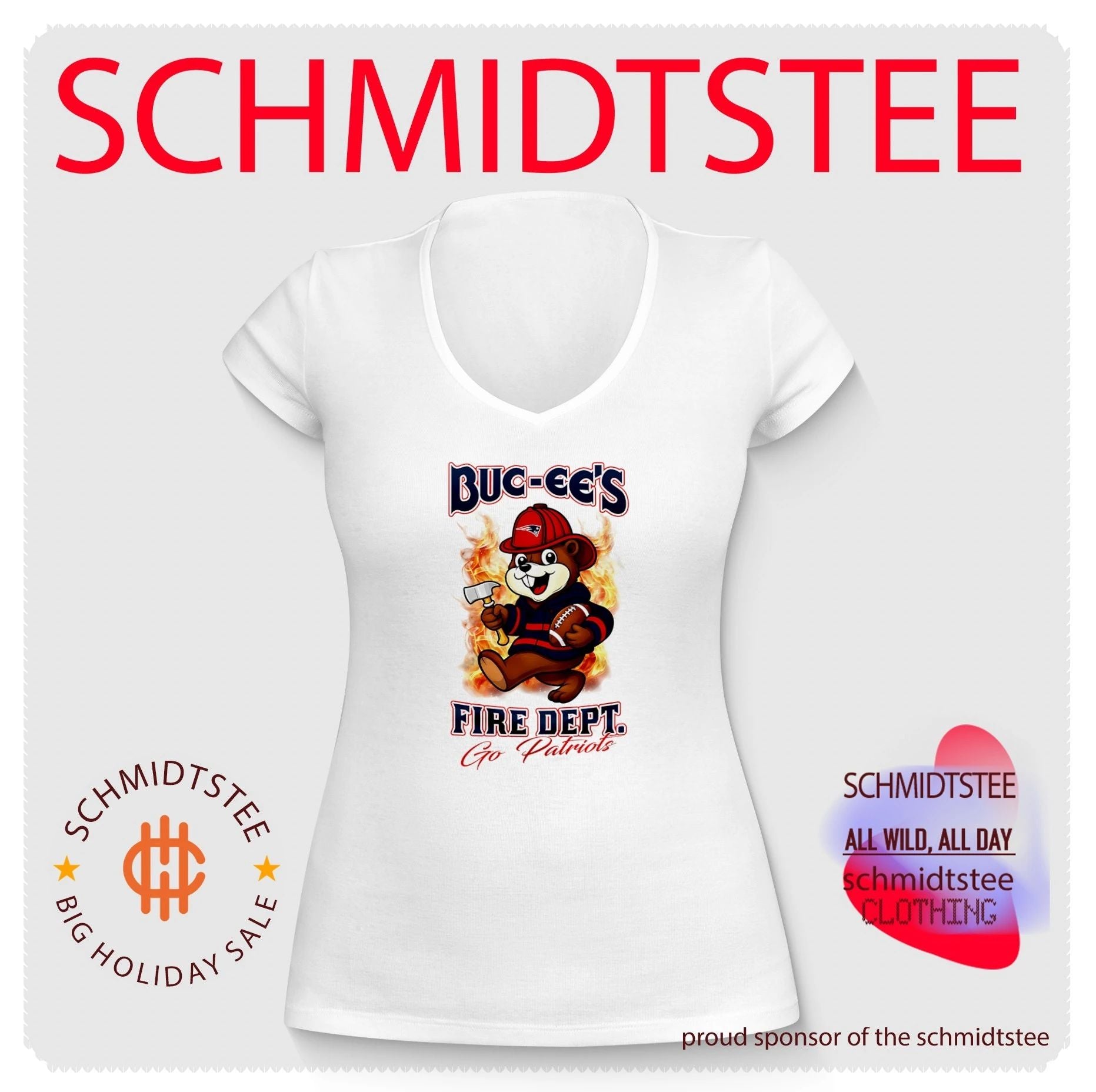 New England Patriots Buc-Ee’s Fire Dept go Bears Firefighter Strong shirt