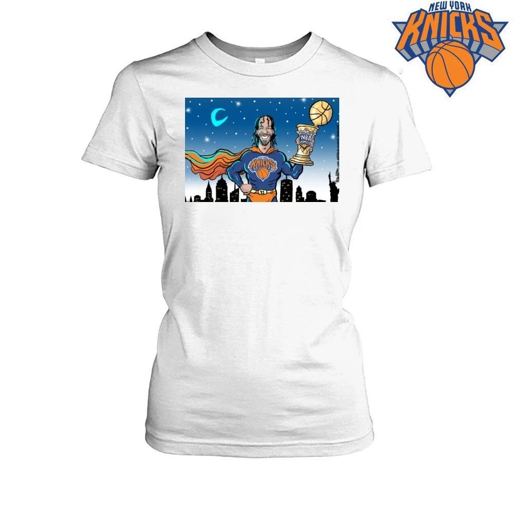 2 New York Knicks Champions NBA 2026 Jalen Brunson Superhero MVP Cartoon Fan Shirt