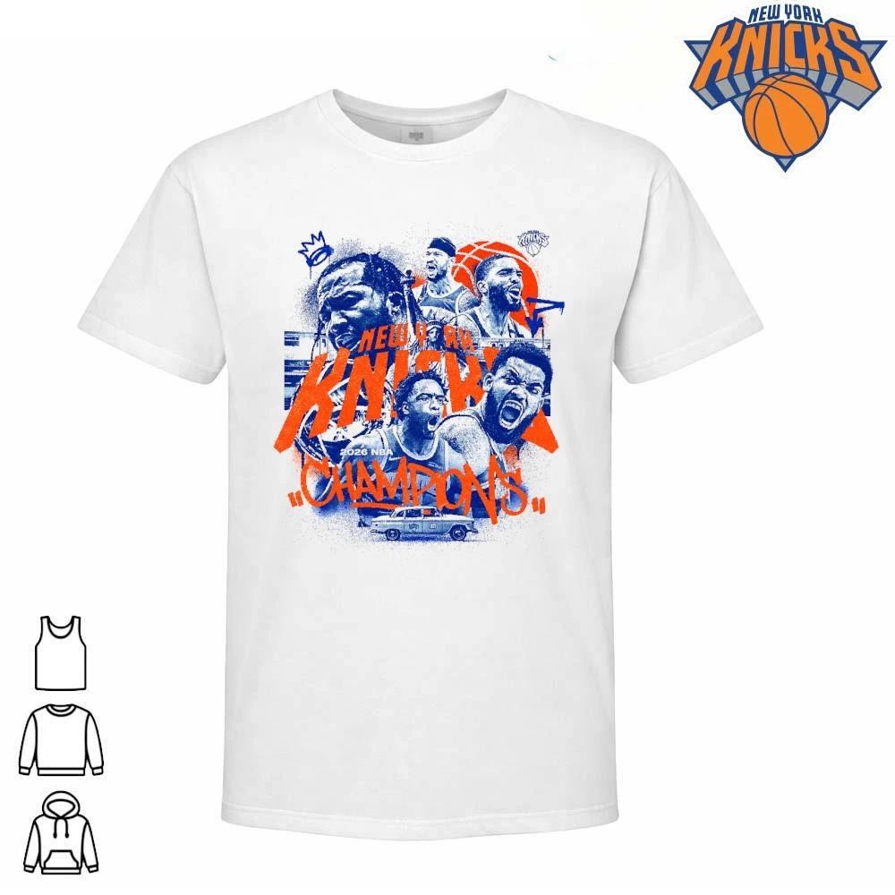 New York Knicks Champions NBA 2026 Poster Art Tee Shirt
