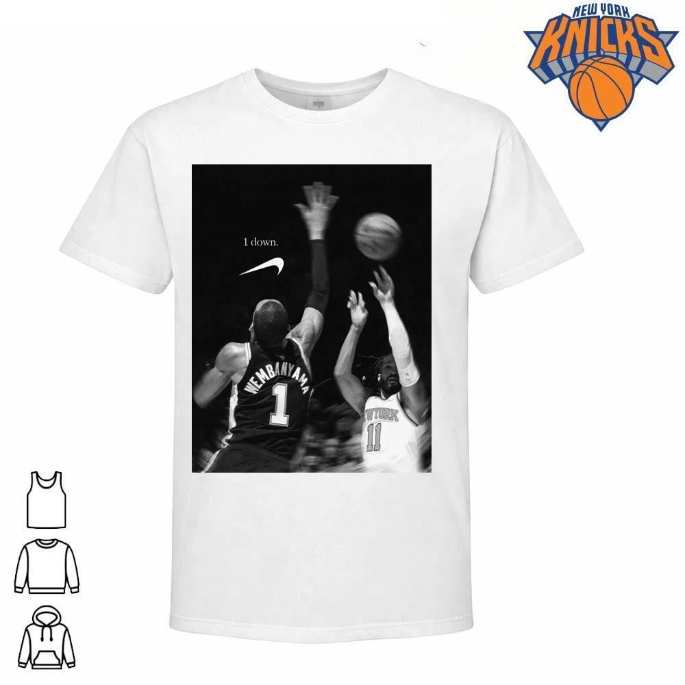 Victor Wembanyama 1 Down Nike Basketball Jalen Brunson NBA Finals 2026 Shirt