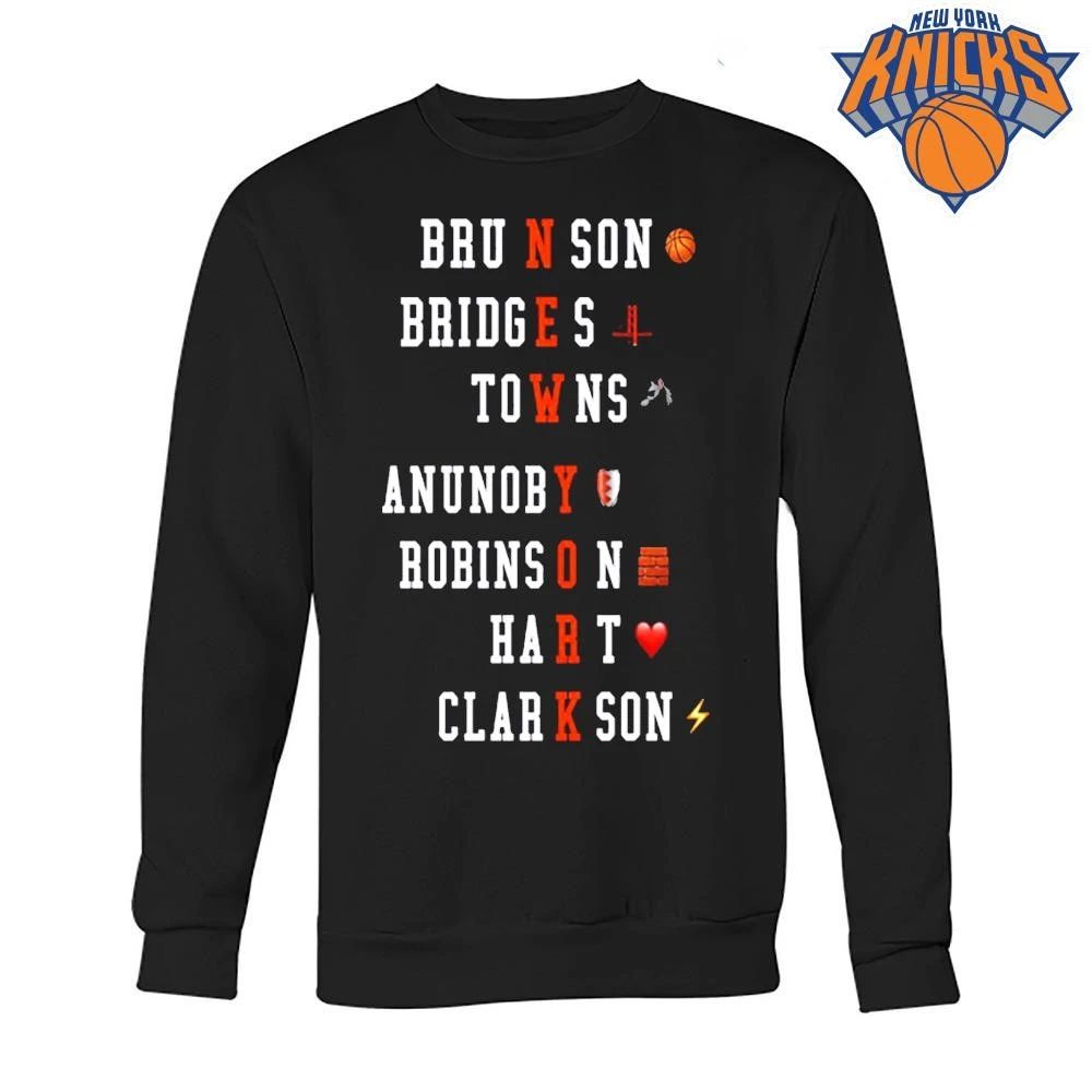 New York Knicks Roster Names Acrostic 2026 NBA Finals Shirt
