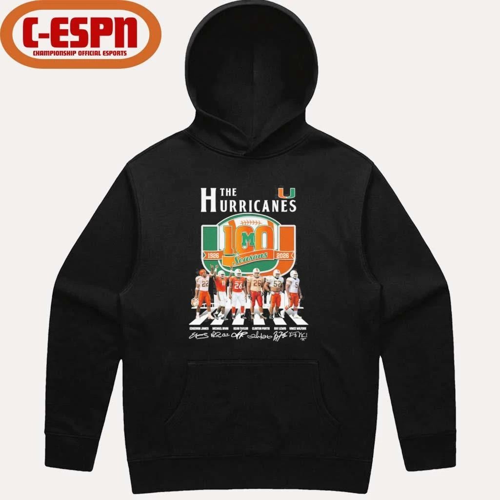 The Miami Hurricanes Abbey Road 100 Seasons 1926-2026 Shirt