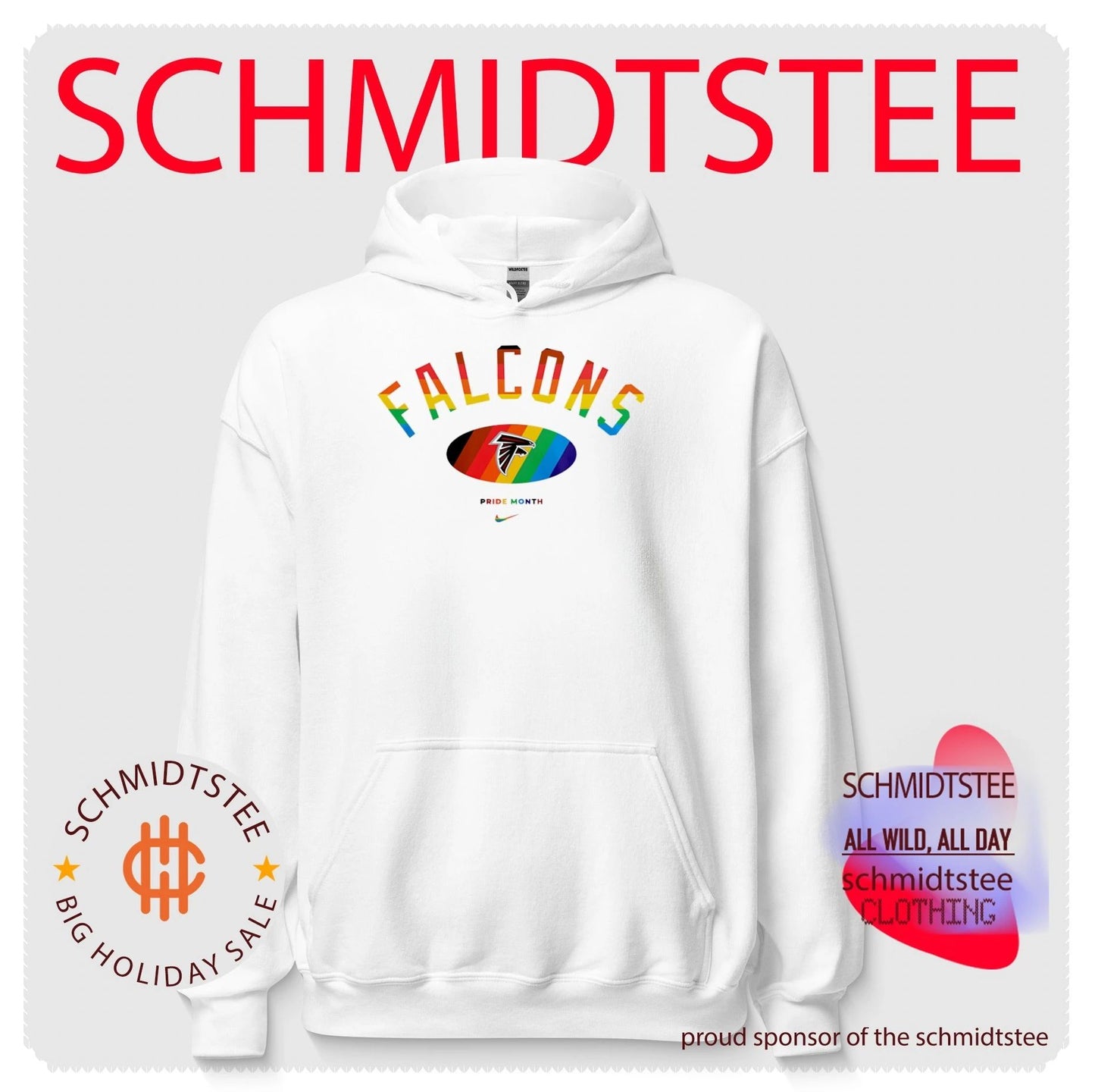 Atlanta Falcons Pride Month Rainbow logo shirt