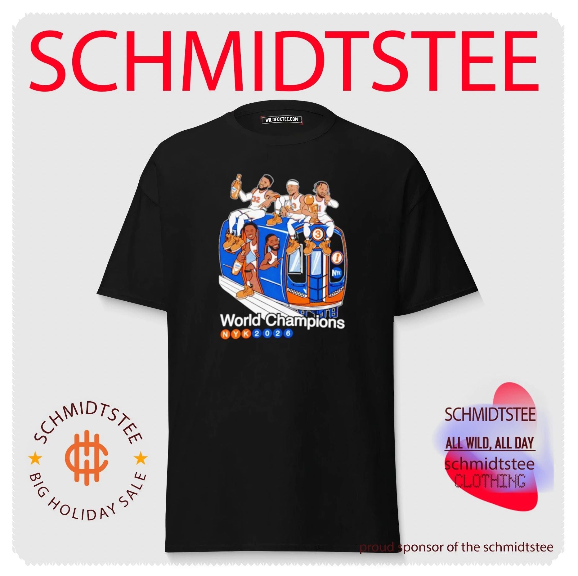 New York Knicks World Champions 2026 NYK train caricature shirt