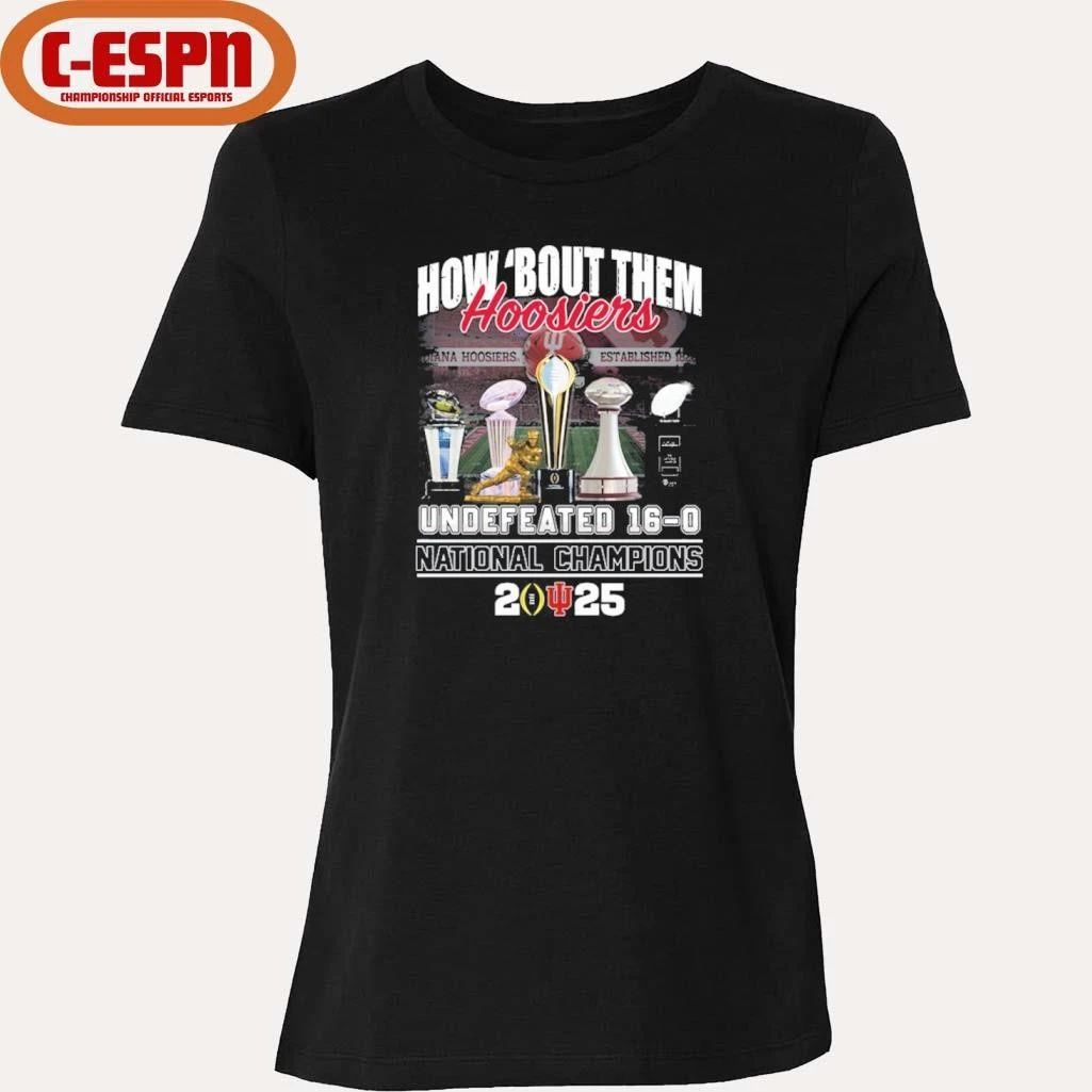 How ‘Bout Them Indiana Hoosiers Undefeated 16-0 CFP National Champions Shirt