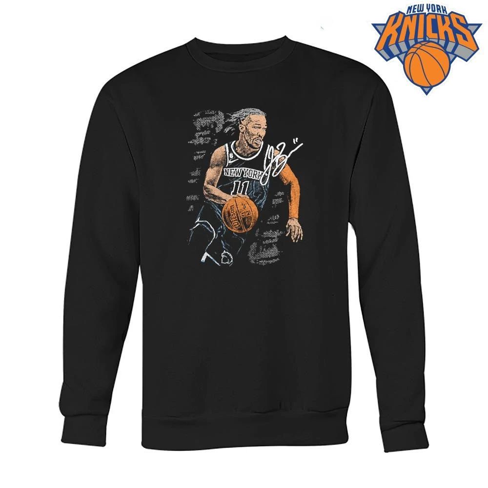 Jalen Brunson 11 New York Knicks Signature Style Abstract Distressed Basketball Tee Shirt