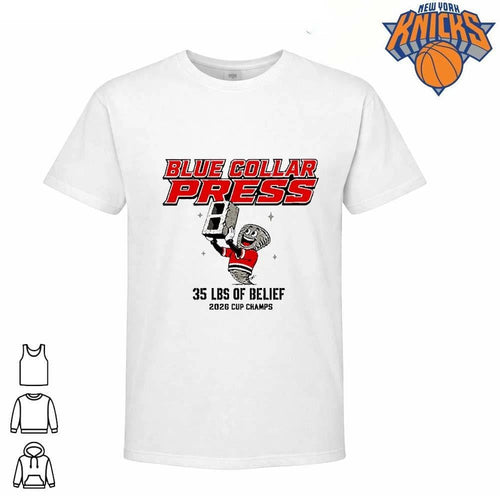 Blue Collar Press 35 Lbs Of Belief 2026 Cup Champs Tornado Shirt