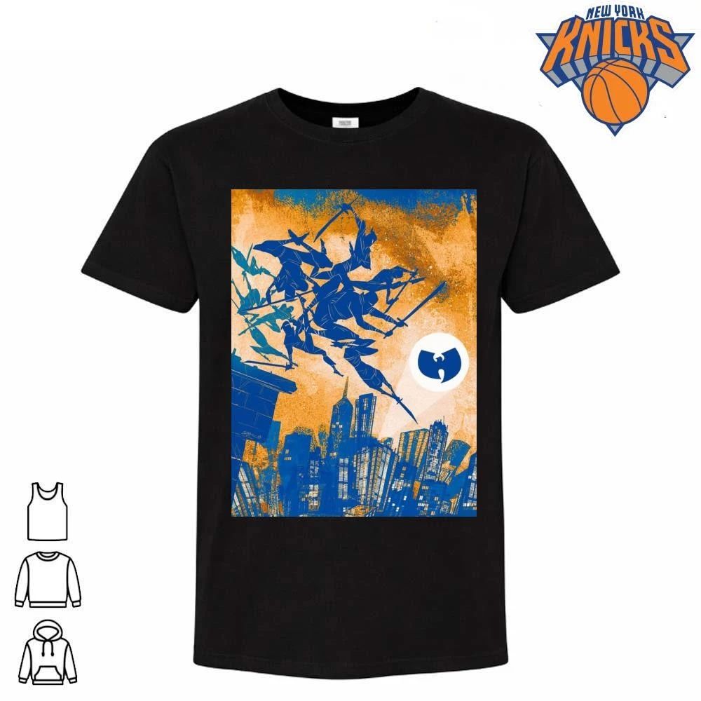 New York Knicks Champions NBA 2026 Wu Tang Clan City Silhouette Ninja Style Shirt
