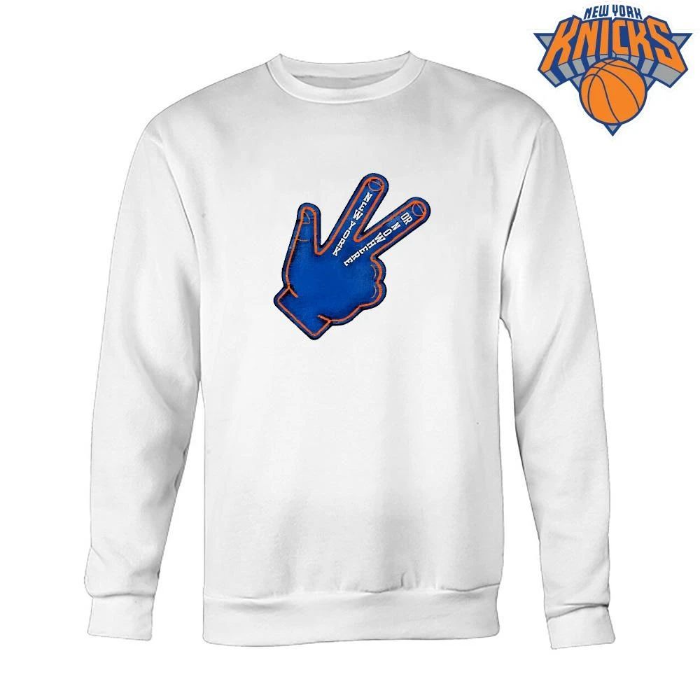 New York Knicks Champions NBA 2026 Three Pointer New York Or Nowhere Foam Finger Shirt