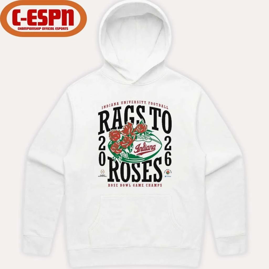 Indiana Hoosiers Rags to Roses 2026 Rose Bowl Game Champions Shirt