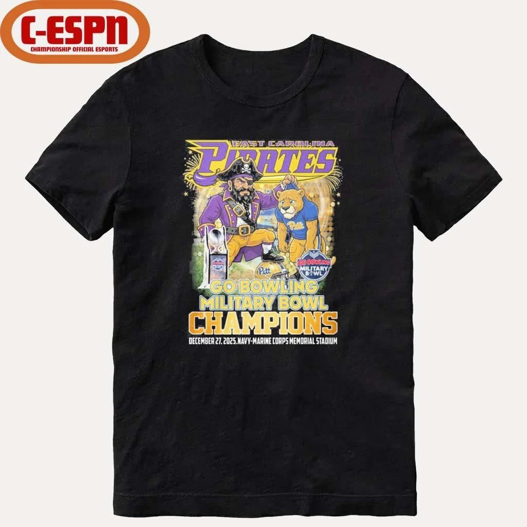 ECU Pirates mascot Military Bowl Champions Shirt