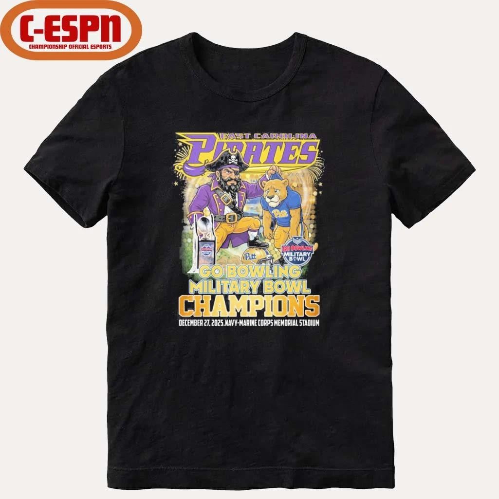 ECU Pirates mascot Military Bowl Champions Shirt
