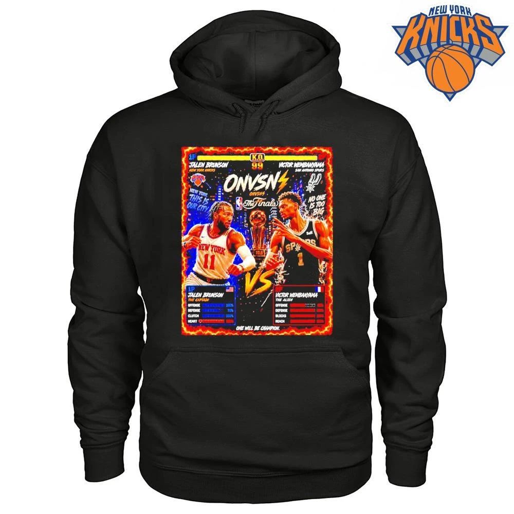Jalen Brunson New York Knicks vs Victor Wembanyama San Antonio Spurs NBA Finals T Shirt