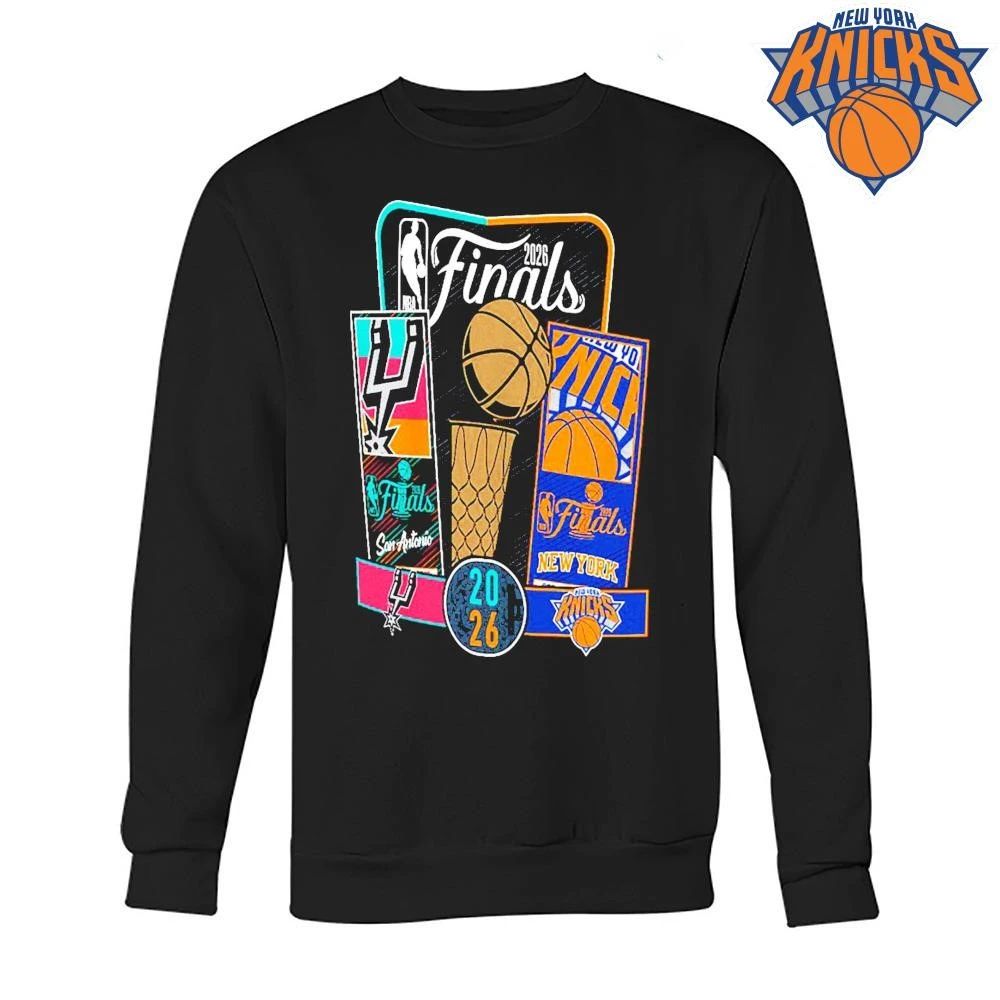 San Antonio Spurs Men’s Stadium Essentials 2026 NBA Finals Ticket Matchup Shirt
