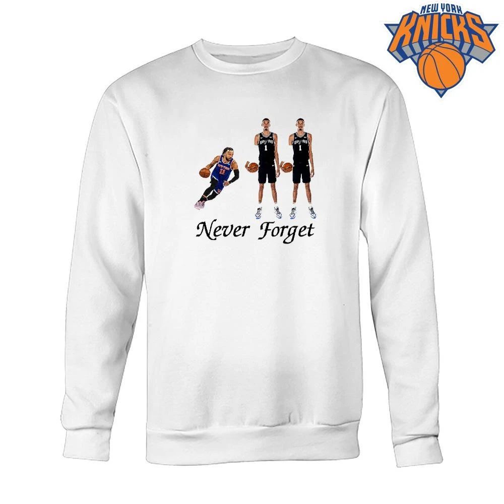 New York Knicks Champions NBA 2026 Jalen Brunson Victor Wembanyama Never Forget Meme Basketball Shirt