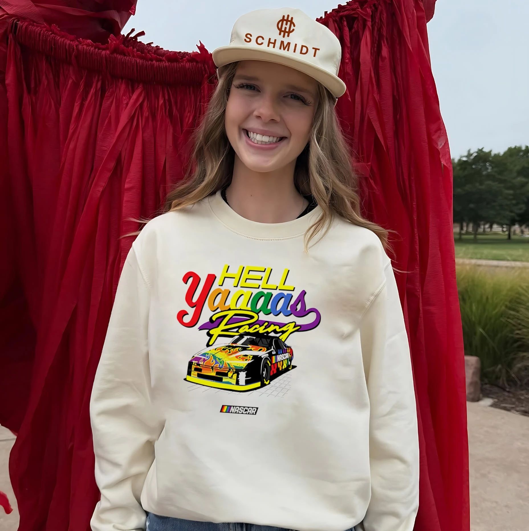 Yaaaas Racing Pride NASCAR graphic shirt