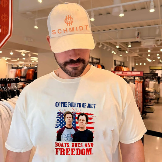 Boats Hoes And Freedom Funny Step Brothers 4th of July shirt