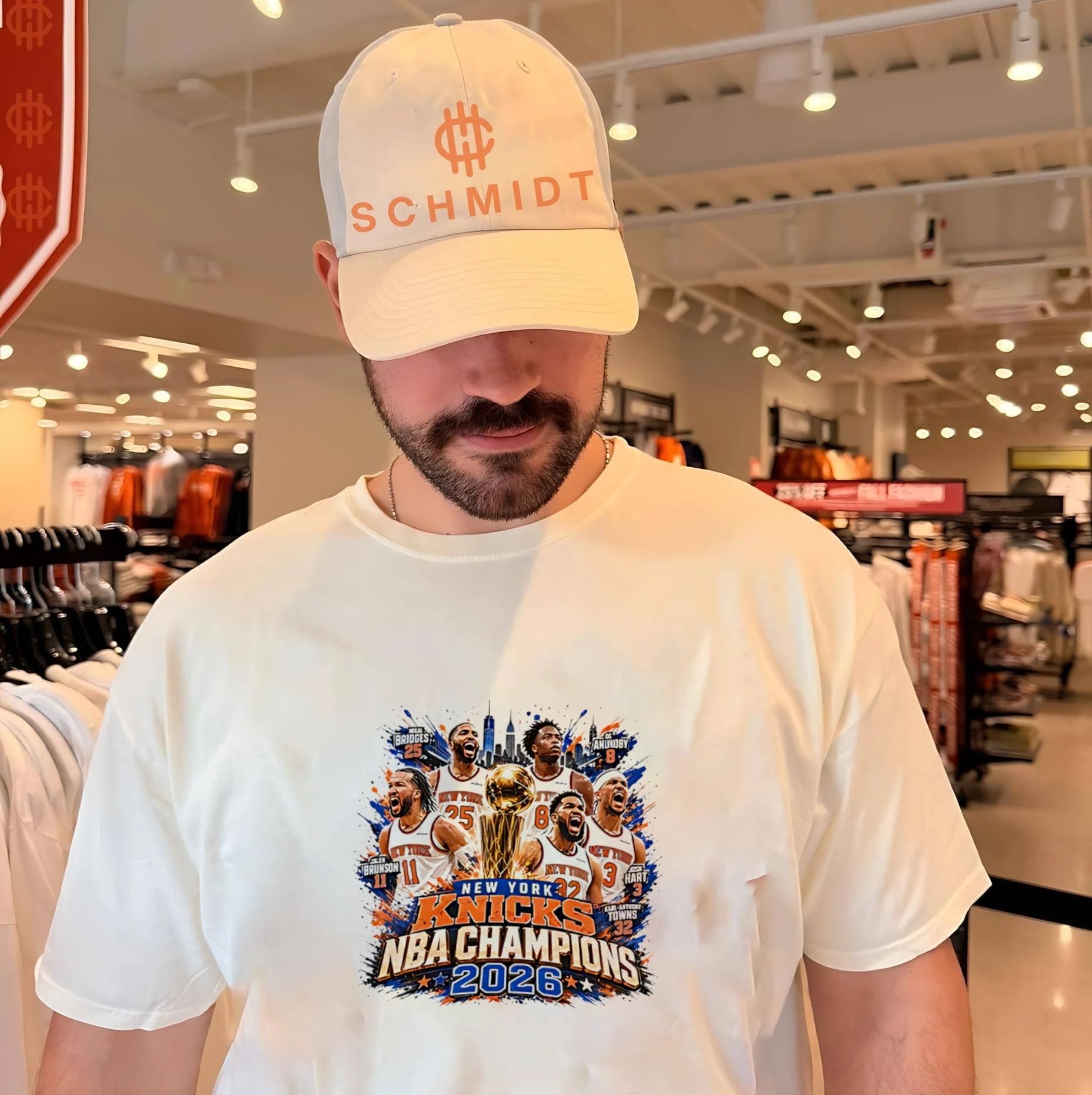 New York Knicks NBA Champions 2026 players collage illustrated shirt