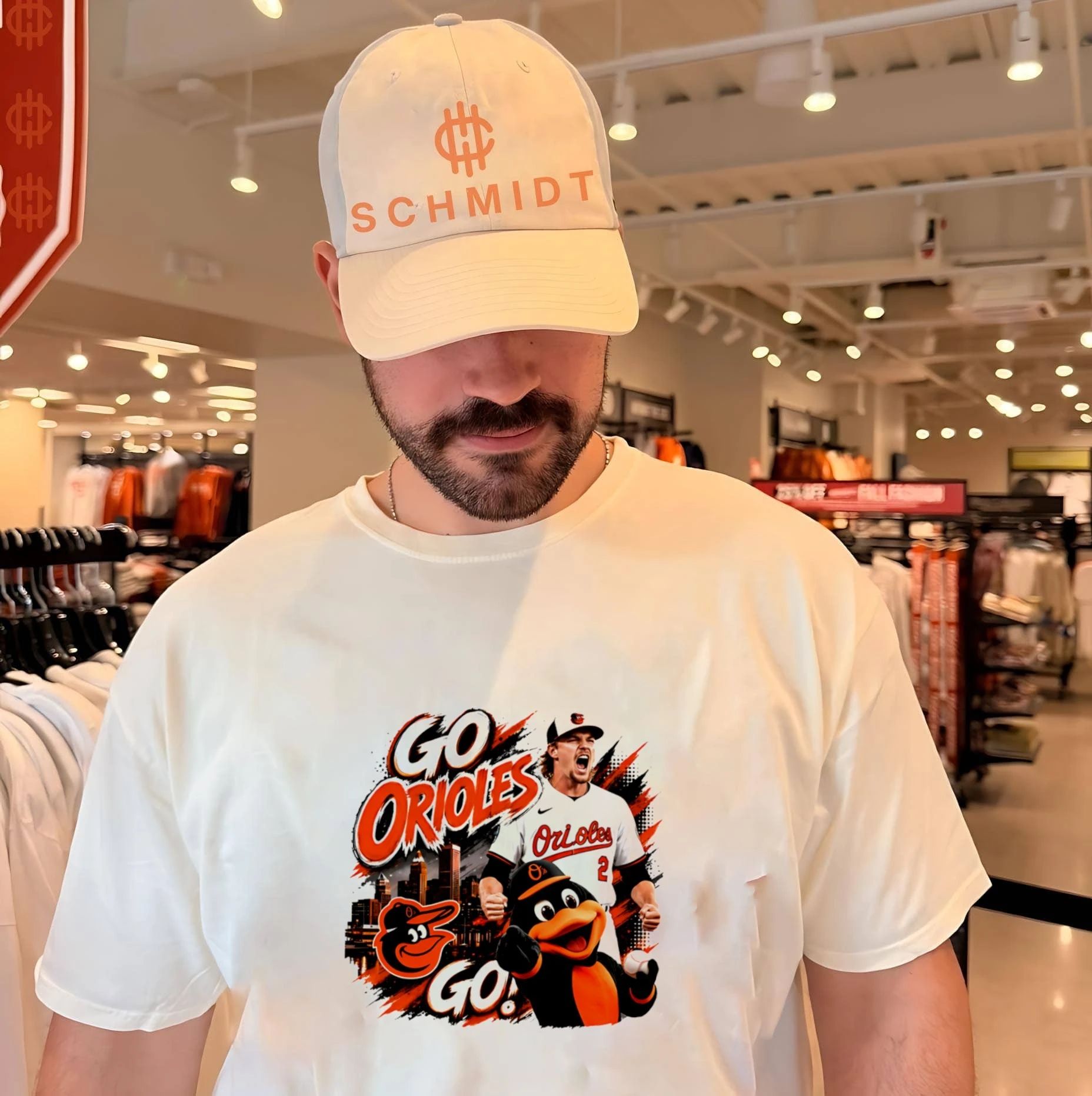 Baltimore Orioles Go Orioles mascot graphic shirt