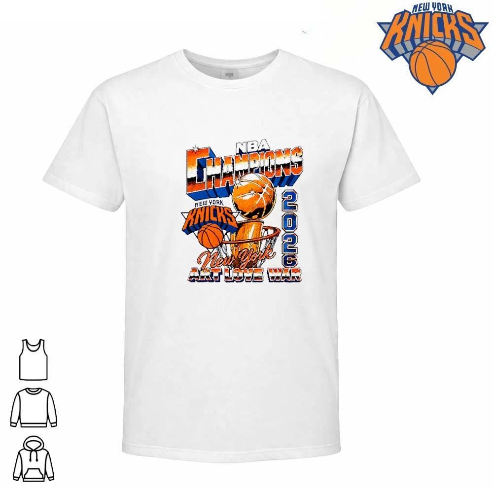 New York Knicks Champions NBA 2026 Vintage Bootleg Retro Trophy Art Love War Shirt