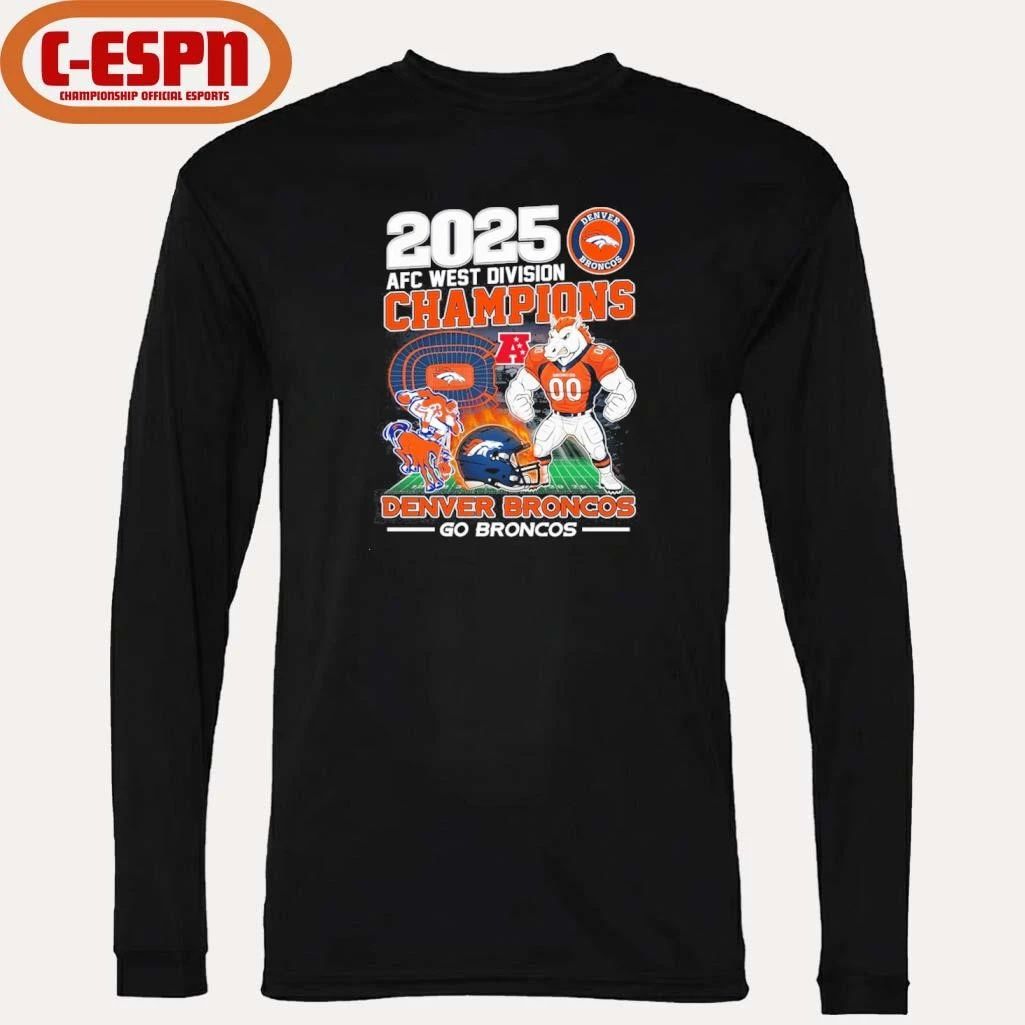 Go Broncos 2025 AFC West Champions Shirt
