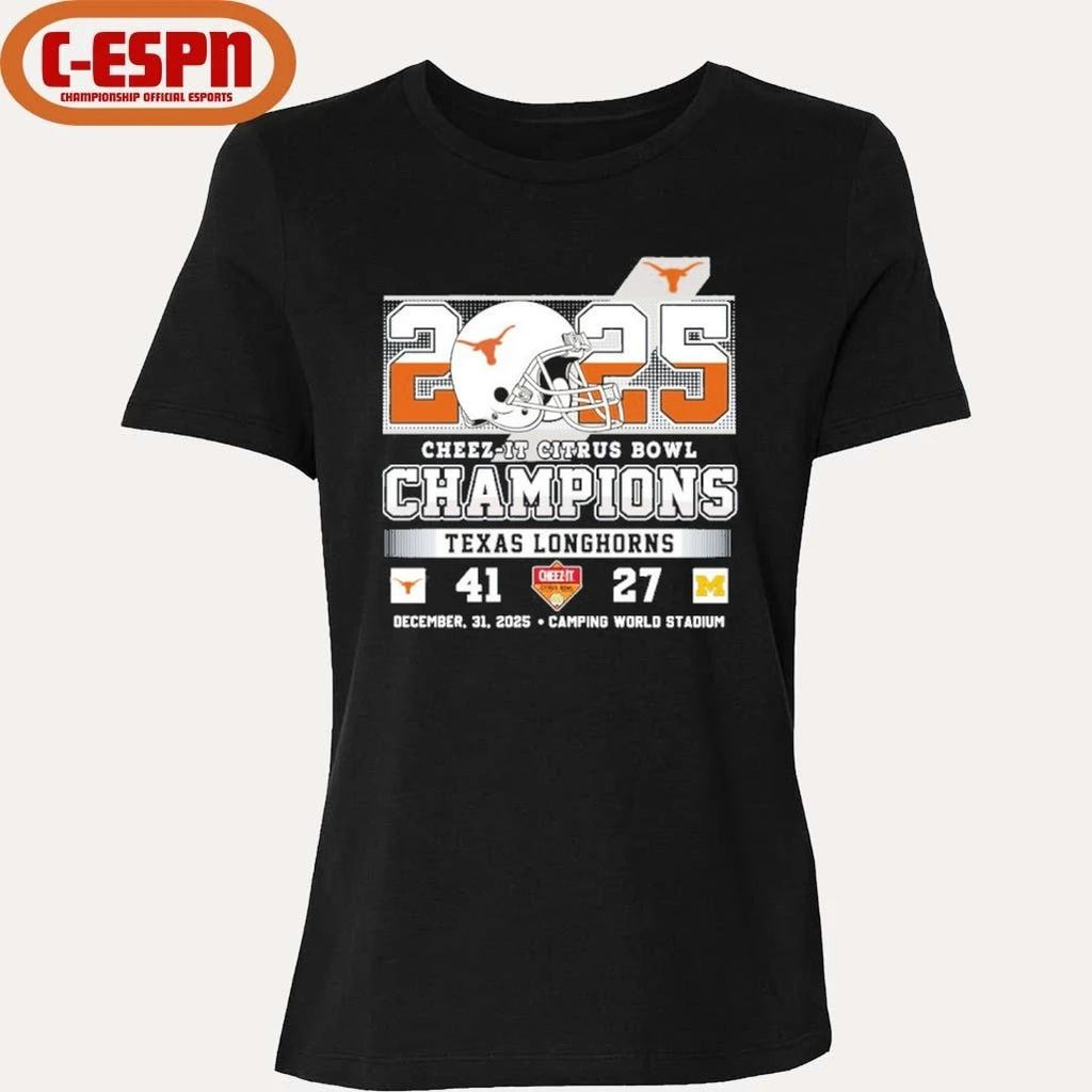 2025 Texas Citrus Bowl Score Champions 41-24 Michigan Shirt