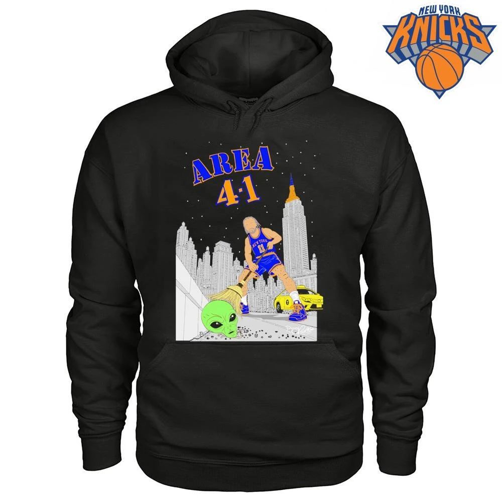 New York Knicks Champions NBA 2026 Area 4 1 Jalen Brunson Sweeping Alien Shirt