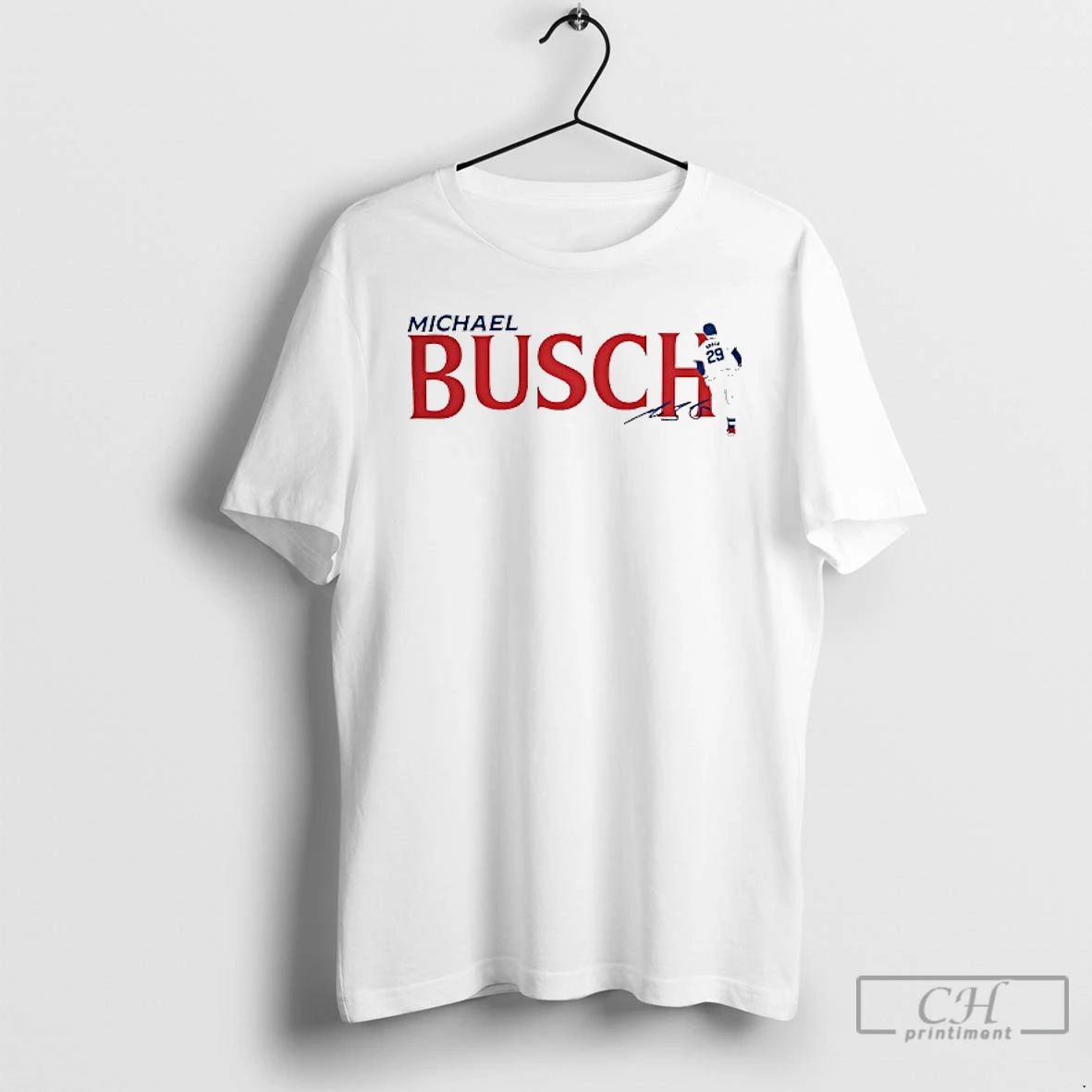 Premium Michael Busch 29 Chicago Cubs Baseball Signature T Shirts