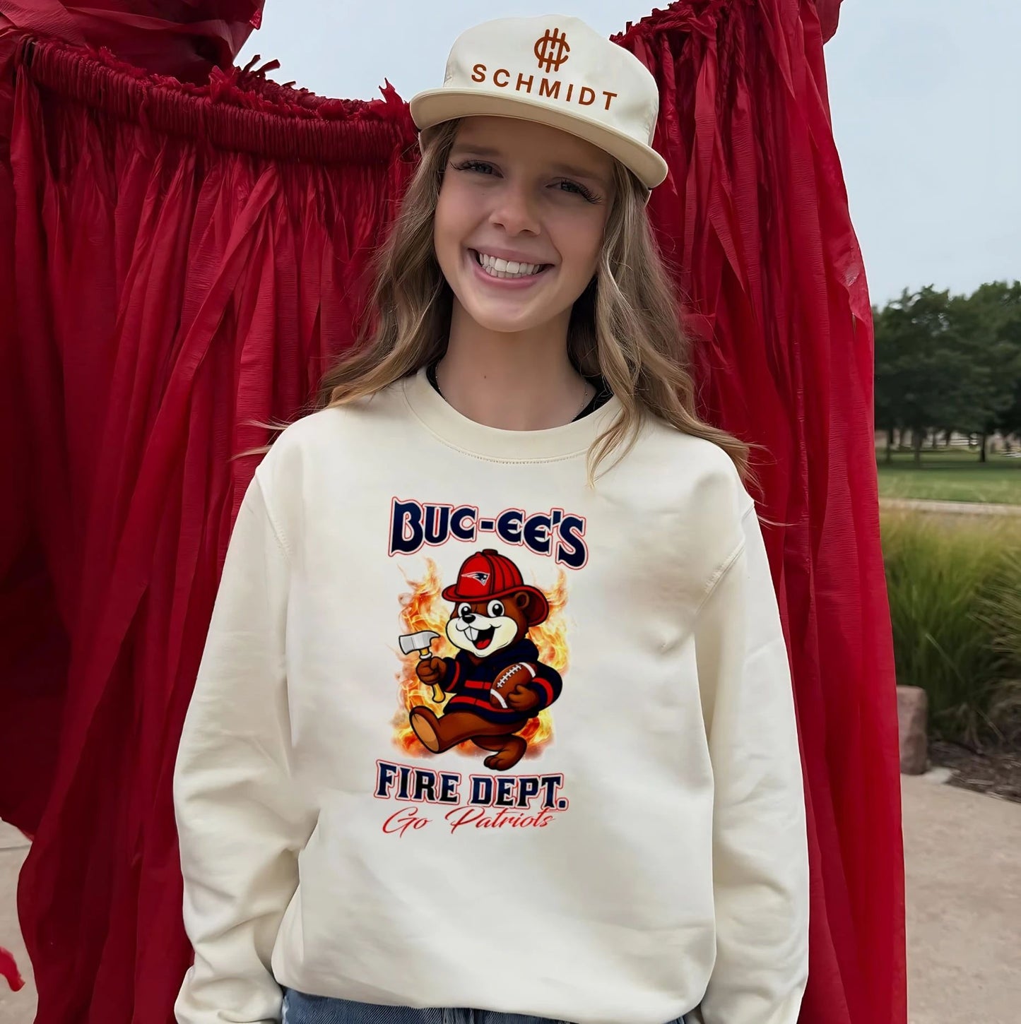 New England Patriots Buc-Ee’s Fire Dept go Bears Firefighter Strong shirt