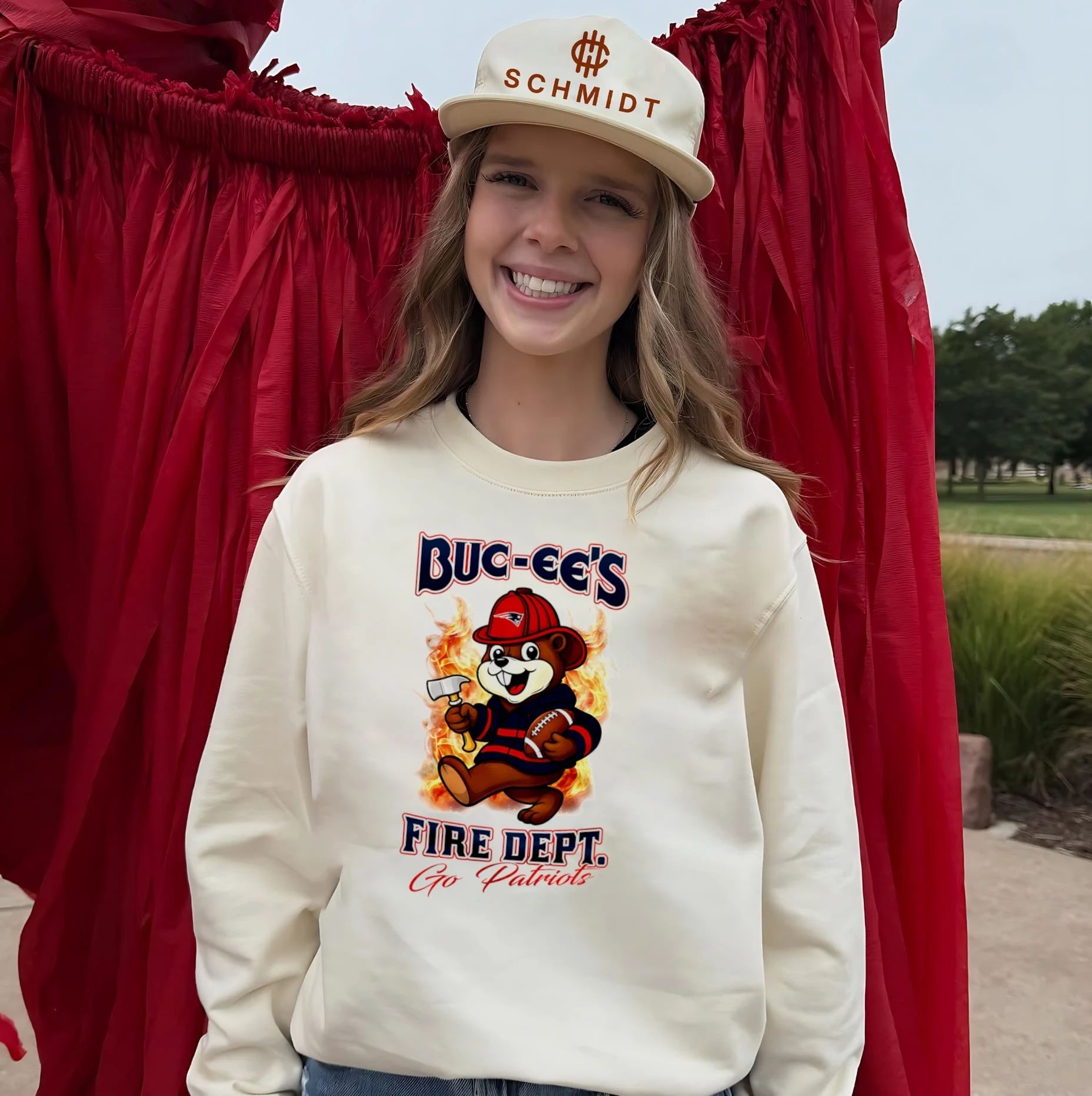 New England Patriots Buc-Ee’s Fire Dept go Bears Firefighter Strong shirt
