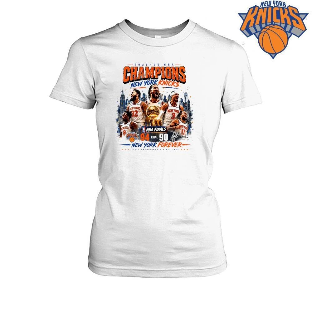 New York Knicks Champions NBA 2026 Jalen Brunson Karl Anthony Towns Josh Hart New York Forever Basketball Shirt