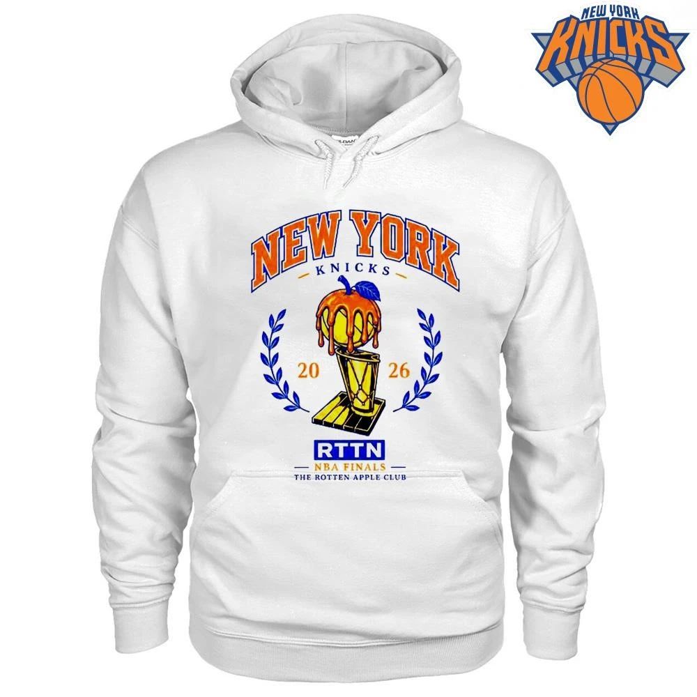 New York Knicks RTTN The Rotten Apple Club Larry O Brien Trophy Cream Graphic NBA Finals 2026 Shirt