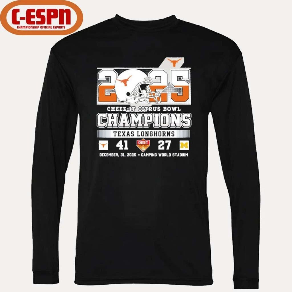 2025 Texas Citrus Bowl Score Champions 41-24 Michigan Shirt