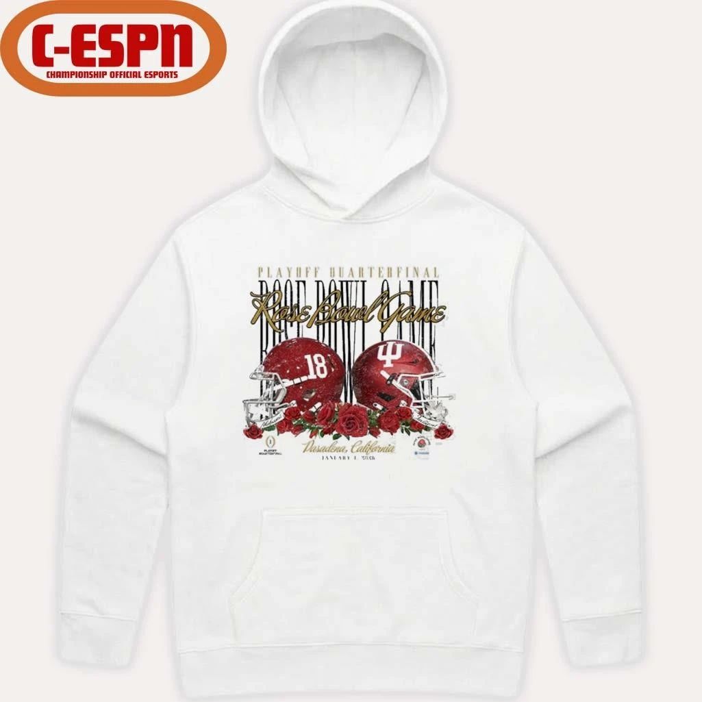Playoff Quarterfinal Indiana Hoosiers 2026 Rose Bowl Game vs Alabama Helmet shirt
