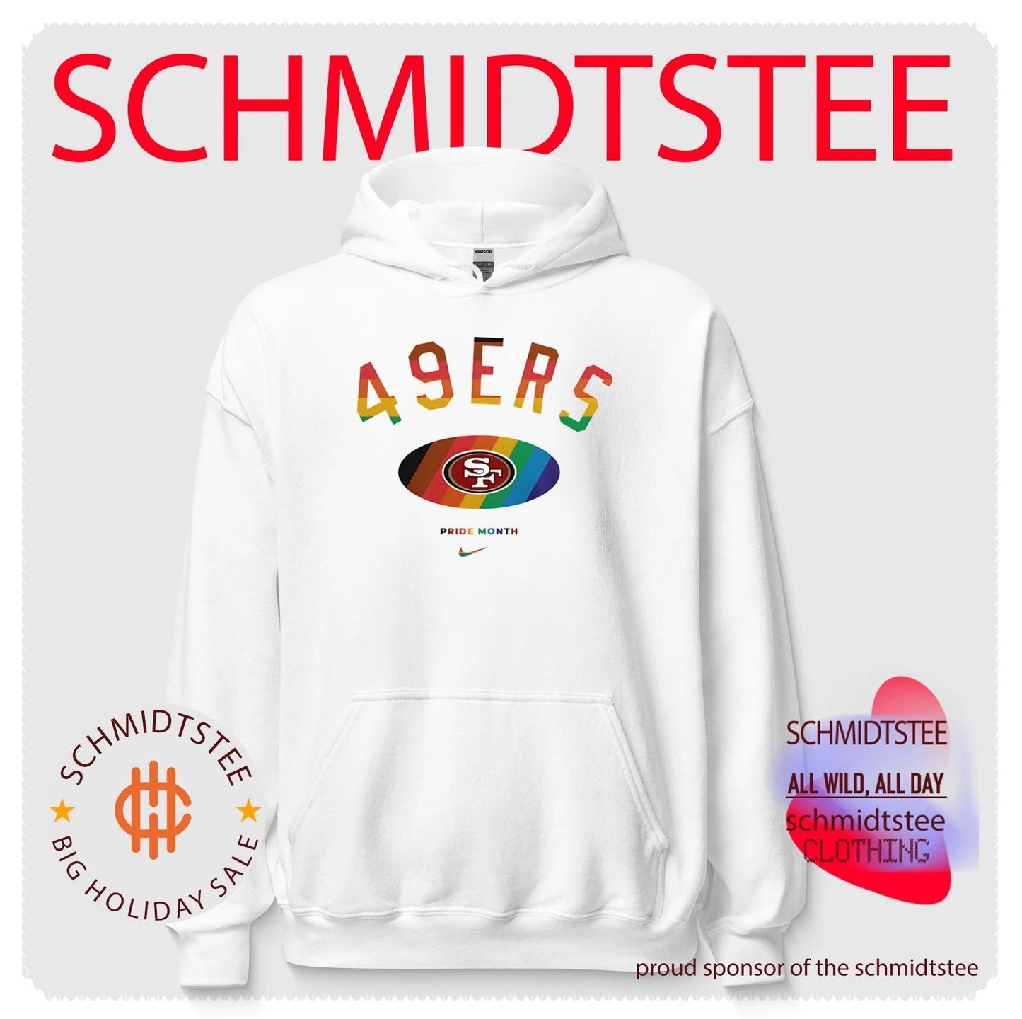 San Francisco 49ers Pride Month Rainbow logo shirt