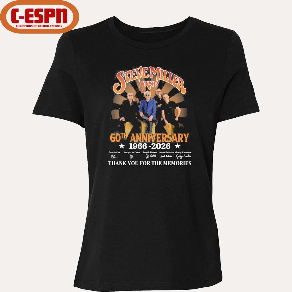 60th Anniversary Of Steve Miller Band 1966-2026 Thank You For The Memories Shirt