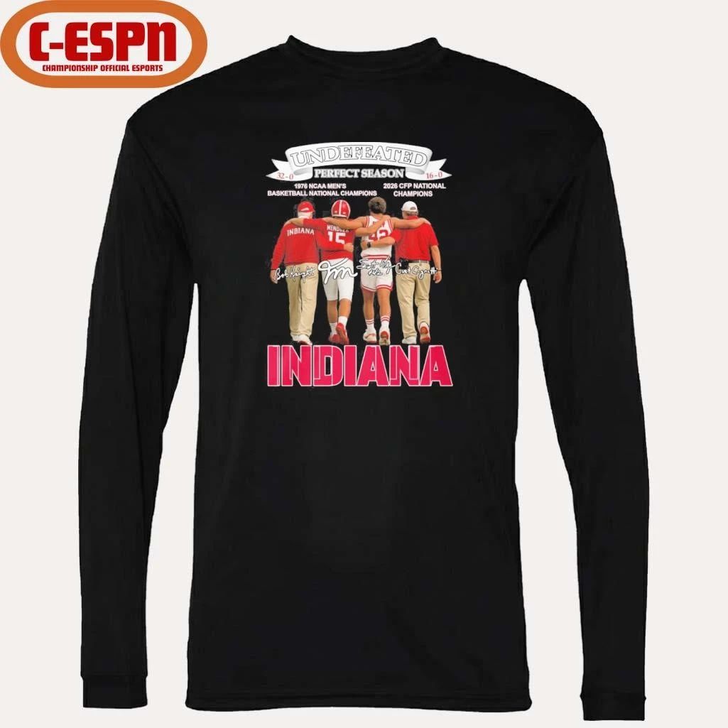 Undefeated Perfect Season Indiana Hoosiers Football and Basketball T-Shirt