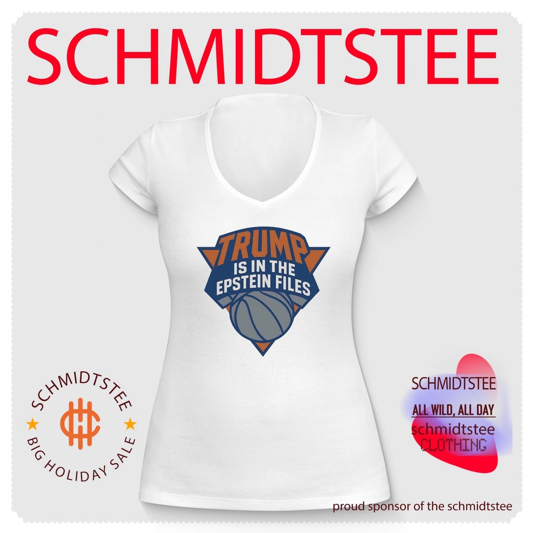 Trump is in the Epstein Files New York Knicks logo shirt