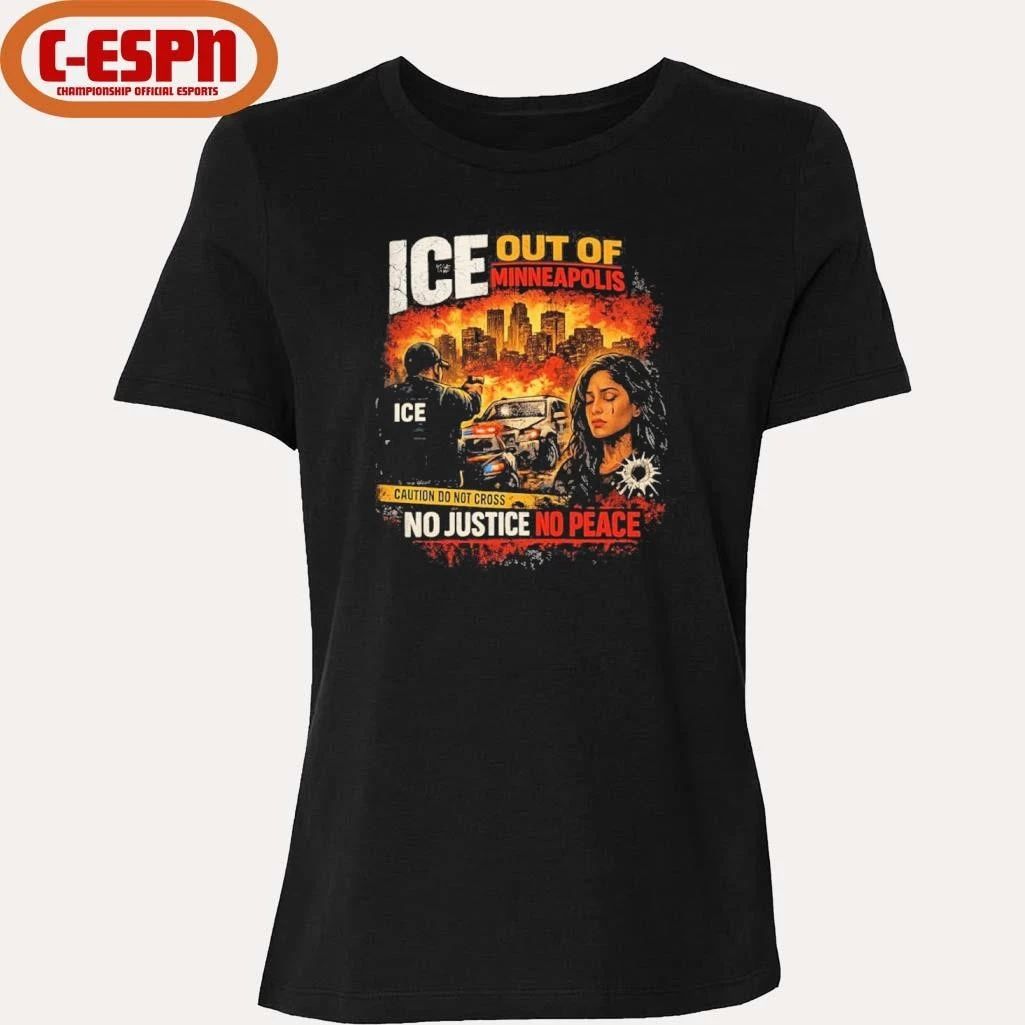 ICE Shooting Minneapolis No Justice No Peace T-Shirt