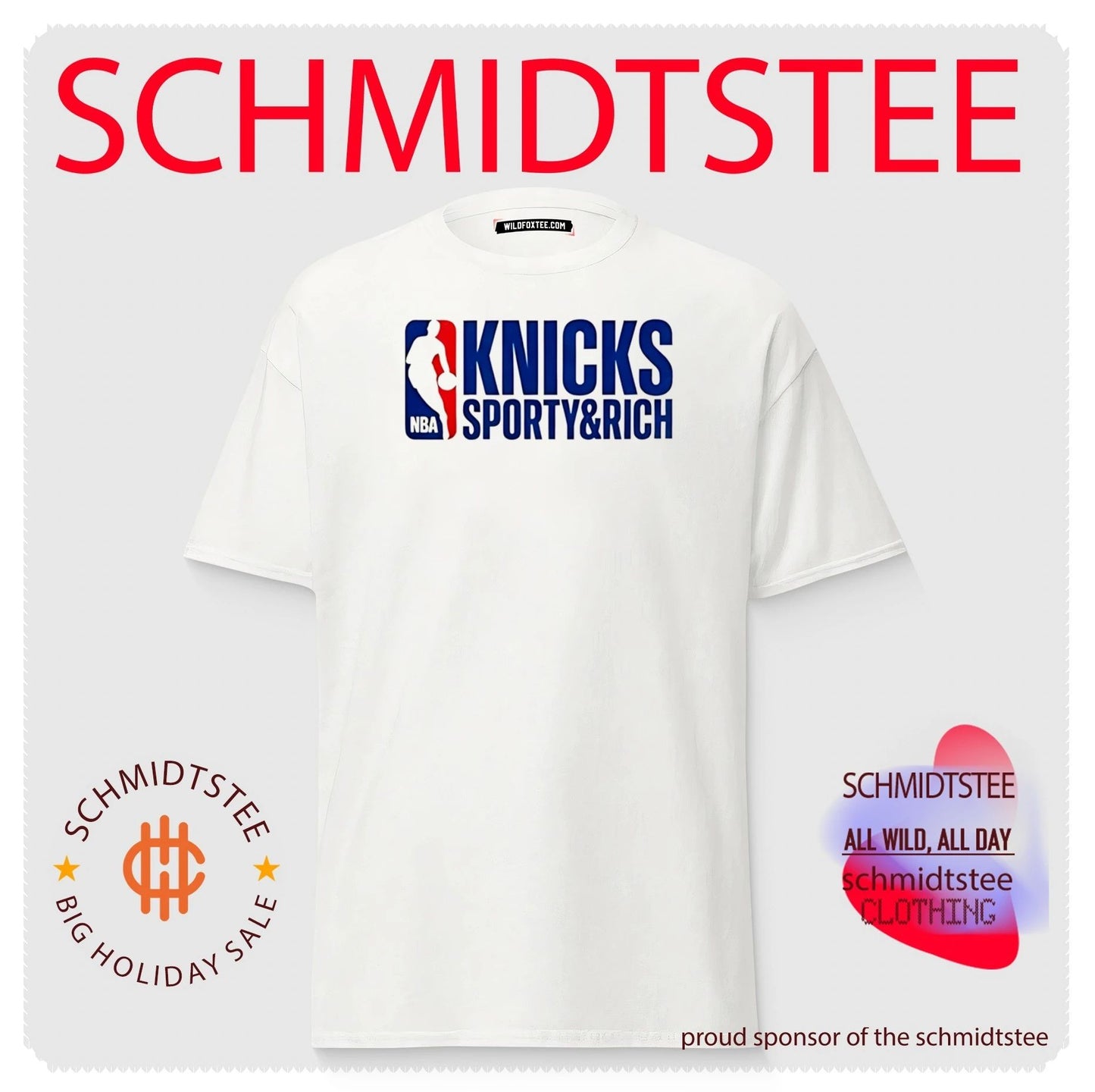 Knicks x Sporty And Rich NBA logo shirt